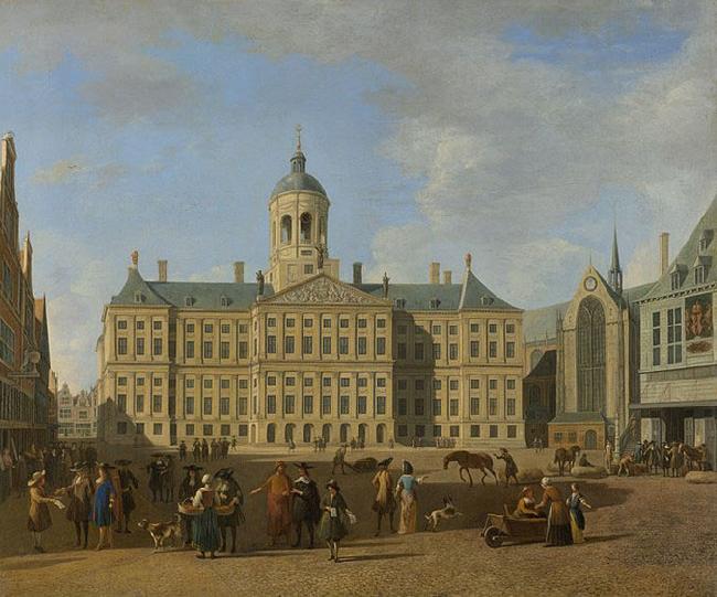 BERCKHEYDE, Gerrit Adriaensz. The town hall on the Dam, Amsterdam oil painting image
